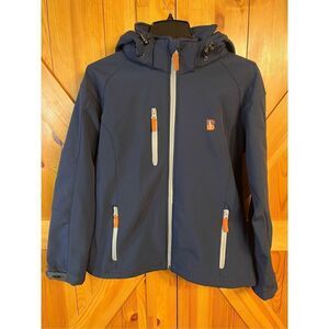 Clique Jacket Mens Medium Navy Tulsa Full Zip Fleece Lined Hooded (3220)